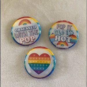 I.5 inch pop it like it’s hot pin back button set
